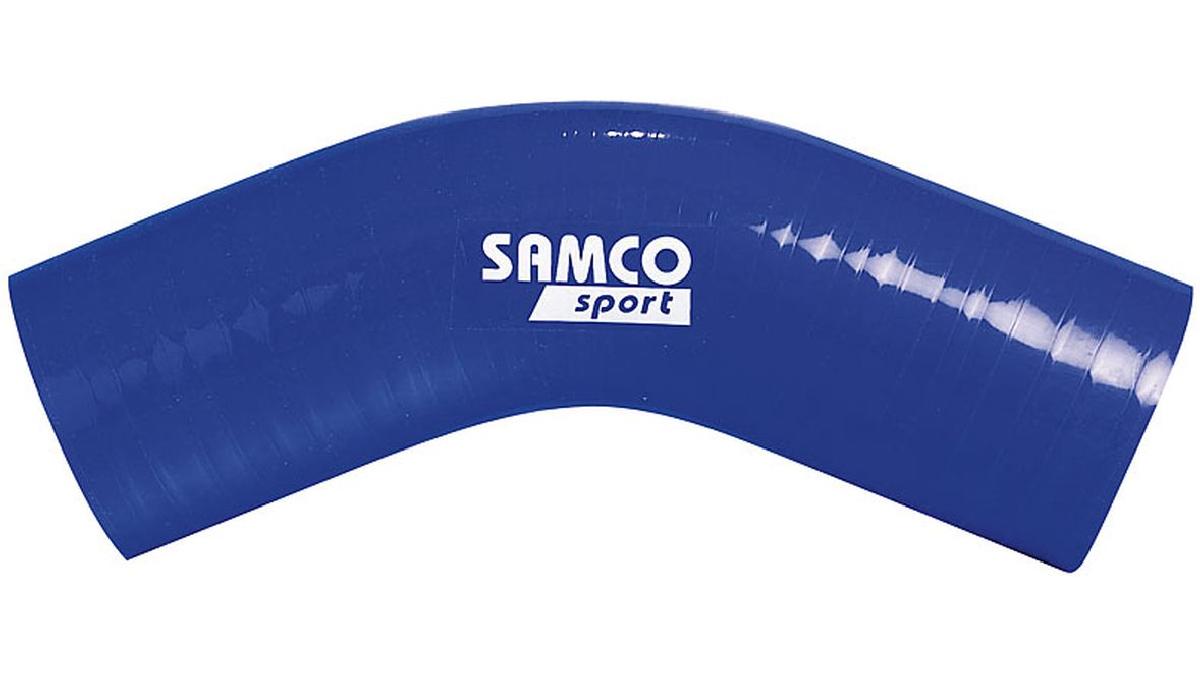 Samco+Durite+Silicone+coud%C3%A9e+45+degr%C3%A9+-+Longueur+102mm+-+%C3%9830mm+-+Bleu